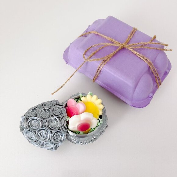 Rose-Covered Easter Eggs โ Handcrafted Party Favors, Spring Decor, Wedding Gifts - Picture 7 of 9